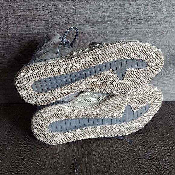 Adidas Big Kids Size 5.5 Tubular Instinct gray charcoal solid grey white S76171 - Picture 9 of 10